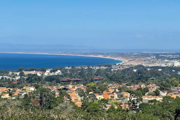 a view of city and ocean