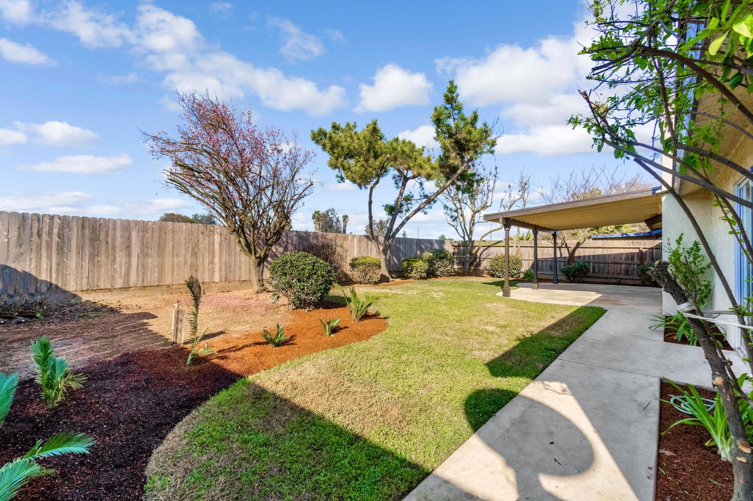 3837 North State Street Fresno, CA 93722 - Photo 31 of 33 a view of a backyard with a garden