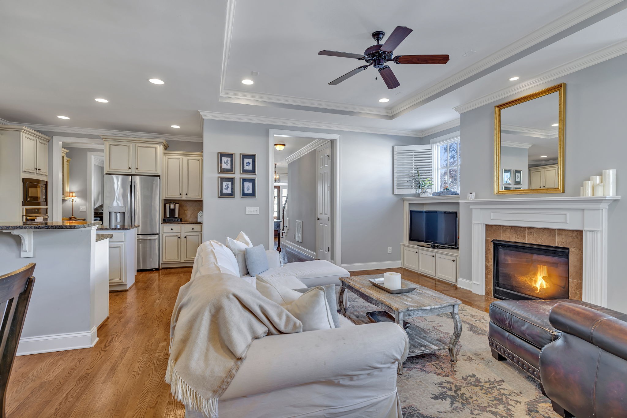 1302 Jewell Avenue Franklin, TN 37064 - Photo 19 of 68 a living room with furniture and a fireplace