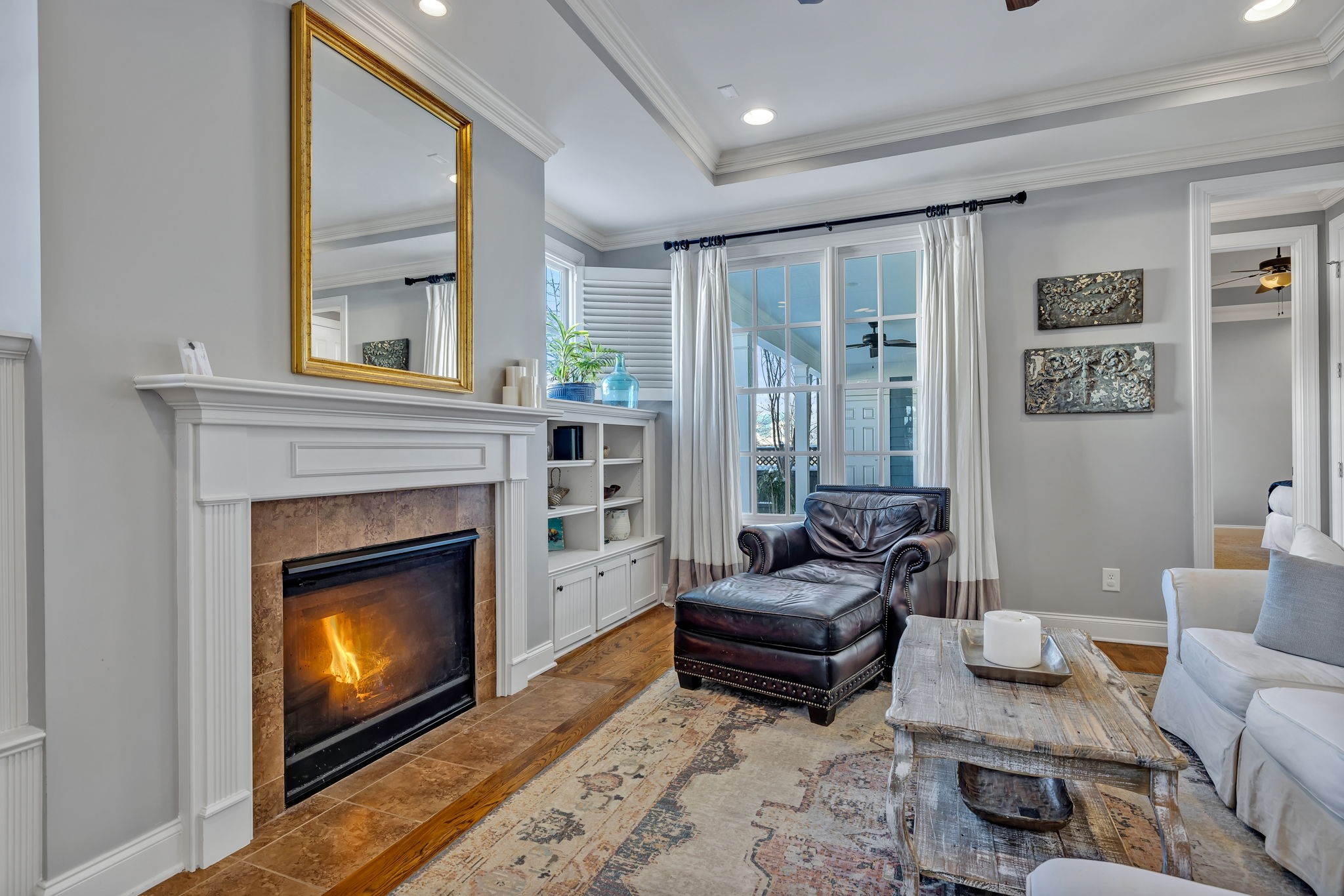 1302 Jewell Avenue Franklin, TN 37064 - Photo 21 of 68 a living room with furniture and a fireplace