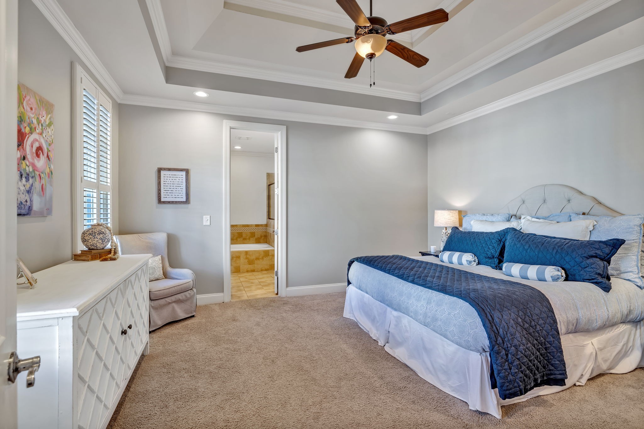 1302 Jewell Avenue Franklin, TN 37064 - Photo 39 of 68 a bedroom with a bed and a chandelier