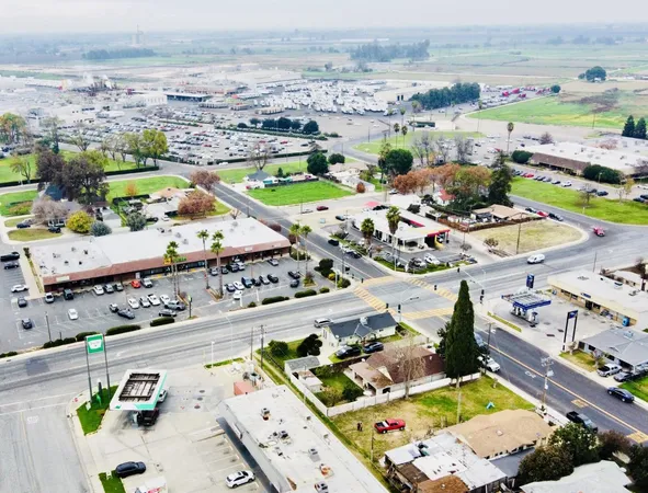 an aerial view of a city