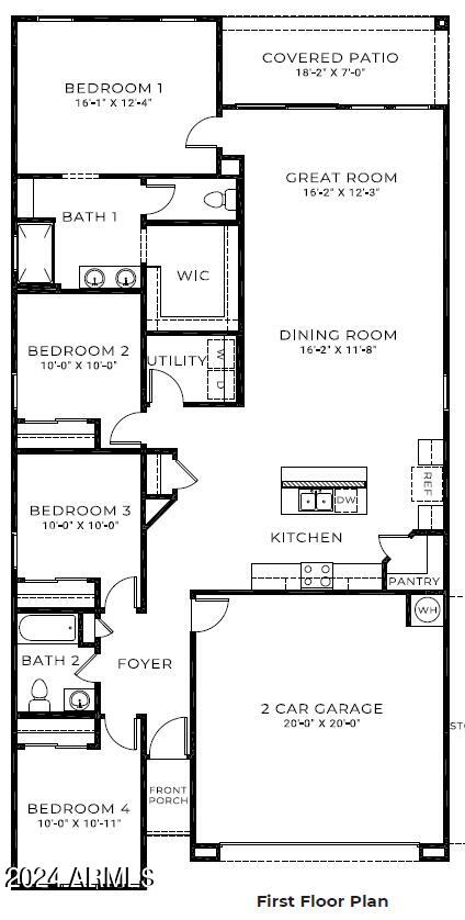 1318 East Bealey Avenue Coolidge, AZ 85128 - Photo 3 of 32 Gaven Flooprlan