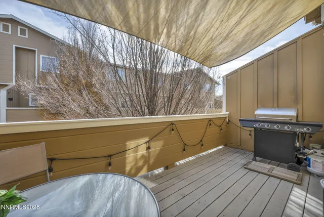a view of a balcony with a window