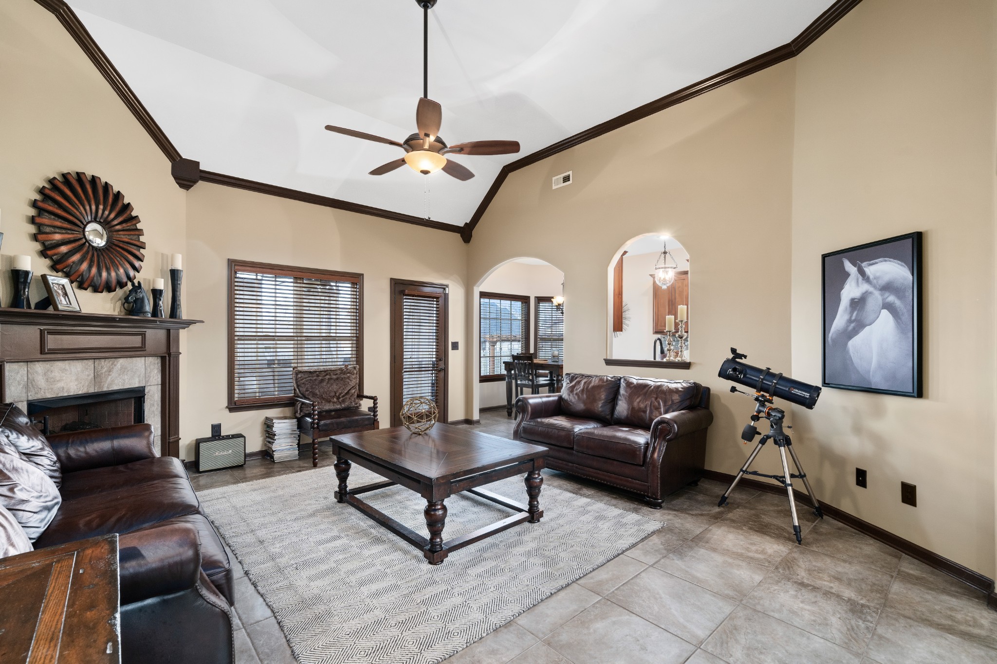 1439 Raven Road Clarksville, TN 37042 - Photo 7 of 28 a living room with furniture and a fireplace