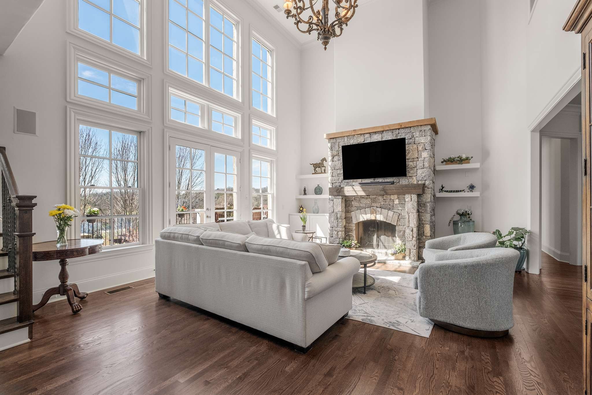673 Legends Crest Drive Franklin, TN 37069 - Photo 13 of 81 a living room with fireplace furniture and a flat screen tv