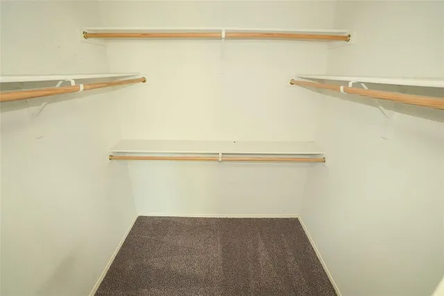 a view of small space with racks on the wall