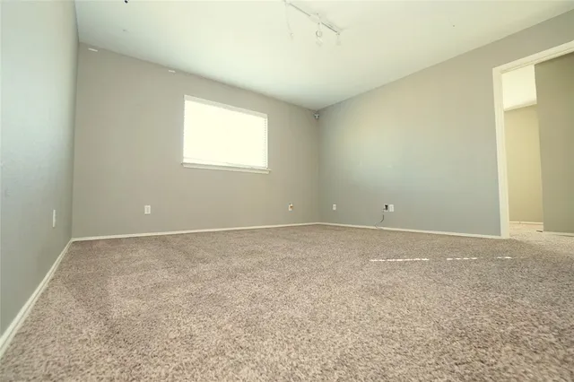 an empty room with a natural light