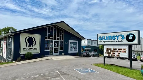 a front view of a building with street