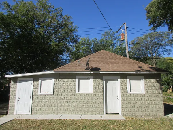 a aerial view of a house