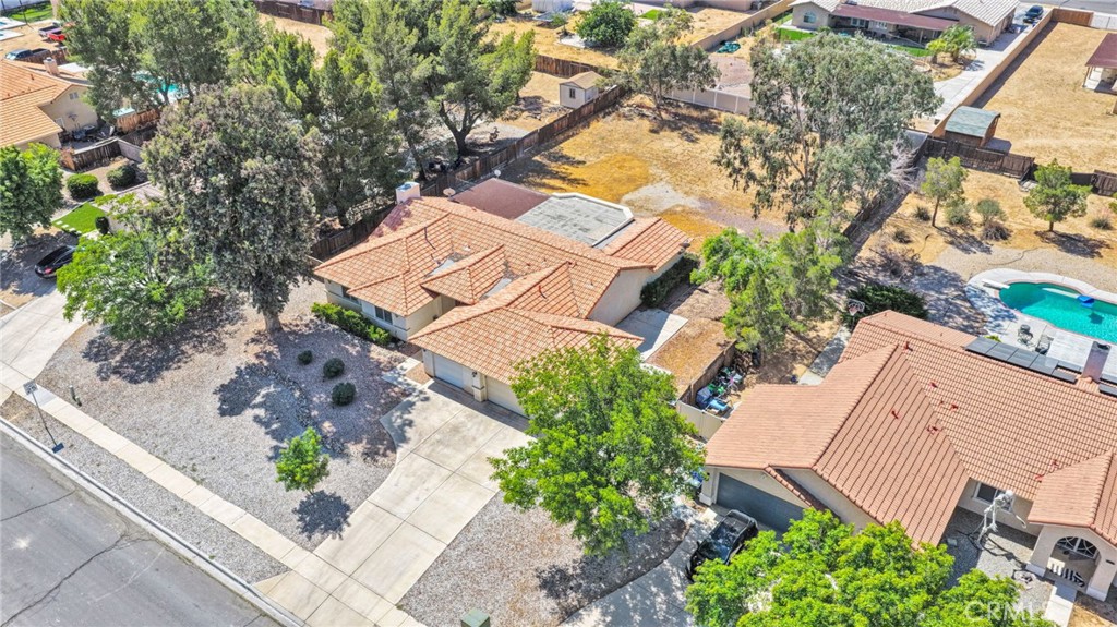 20403 Ochoa Road Apple Valley, CA 92307 - Photo 44 of 48 an aerial view of a house with garden space and street view