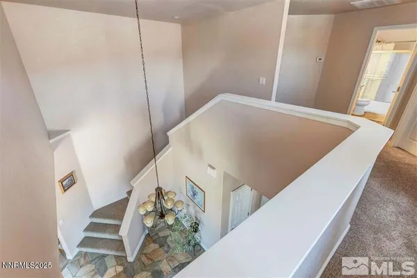 a view of stairs
