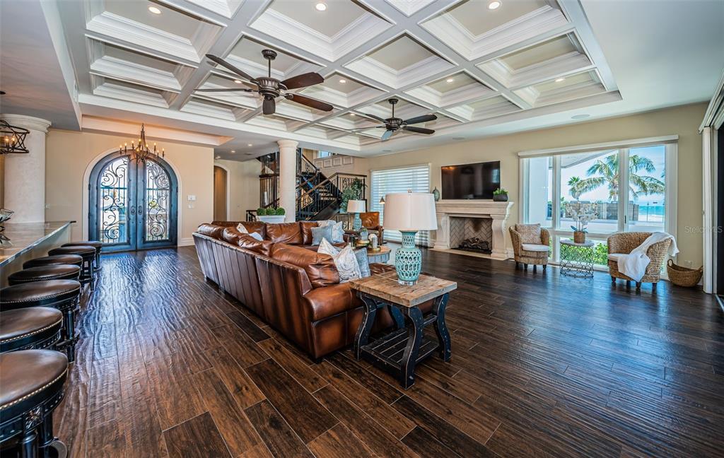 17824 Lee Avenue Redington Shores, FL 33708 - Photo 41 of 98 a living room with fireplace furniture and a wooden floor