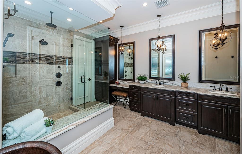 17824 Lee Avenue Redington Shores, FL 33708 - Photo 60 of 98 a bathroom with a granite countertop sink mirror and double