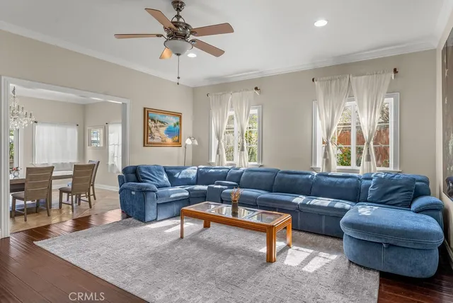 a living room with furniture and a couch