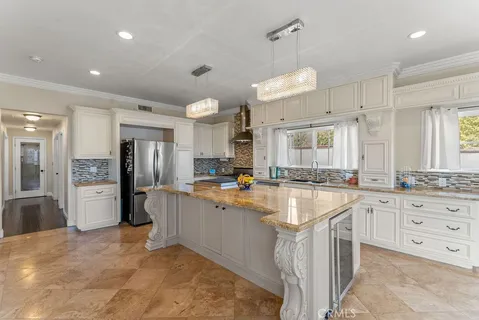 a room with fireplace and window