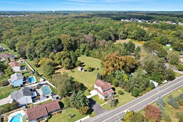 an aerial view of multiple house