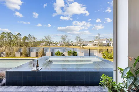 a view of a house with a swimming pool