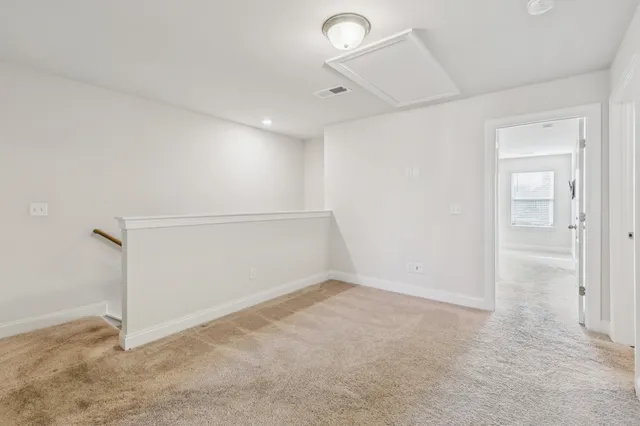 an empty room with an entryway