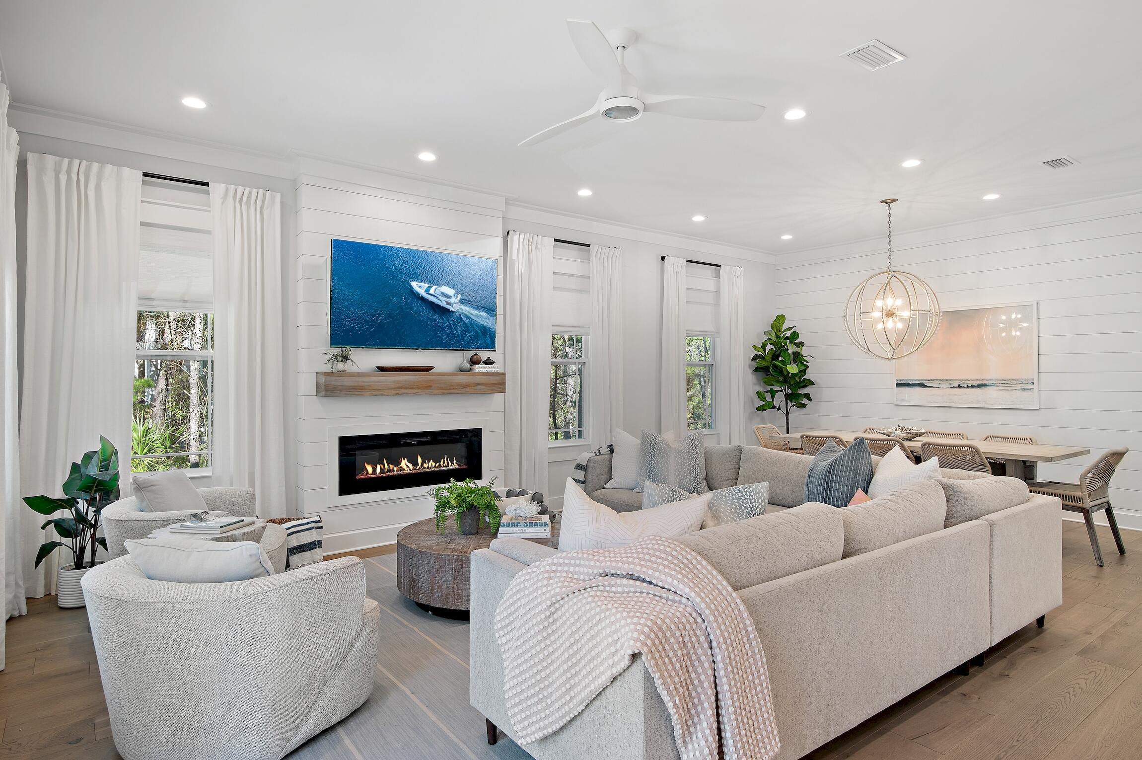 59 Lifeguard Loop Inlet Beach Inlet Beach, FL 32461 - Photo 1 of 47 a living room with furniture and a fireplace