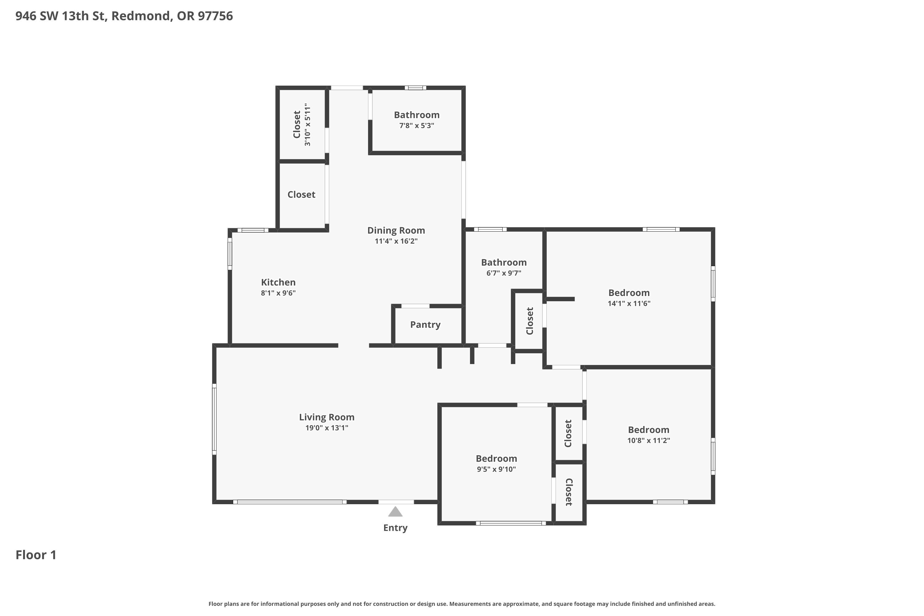 946 Southwest 13th Street Redmond, OR 97756 - Photo 49 of 49 a picture of a floor plan