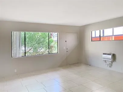 an empty room with a window