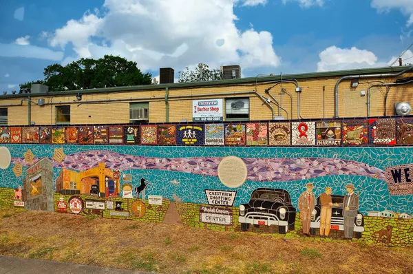 an outdoor space with seating area and lots of furniture