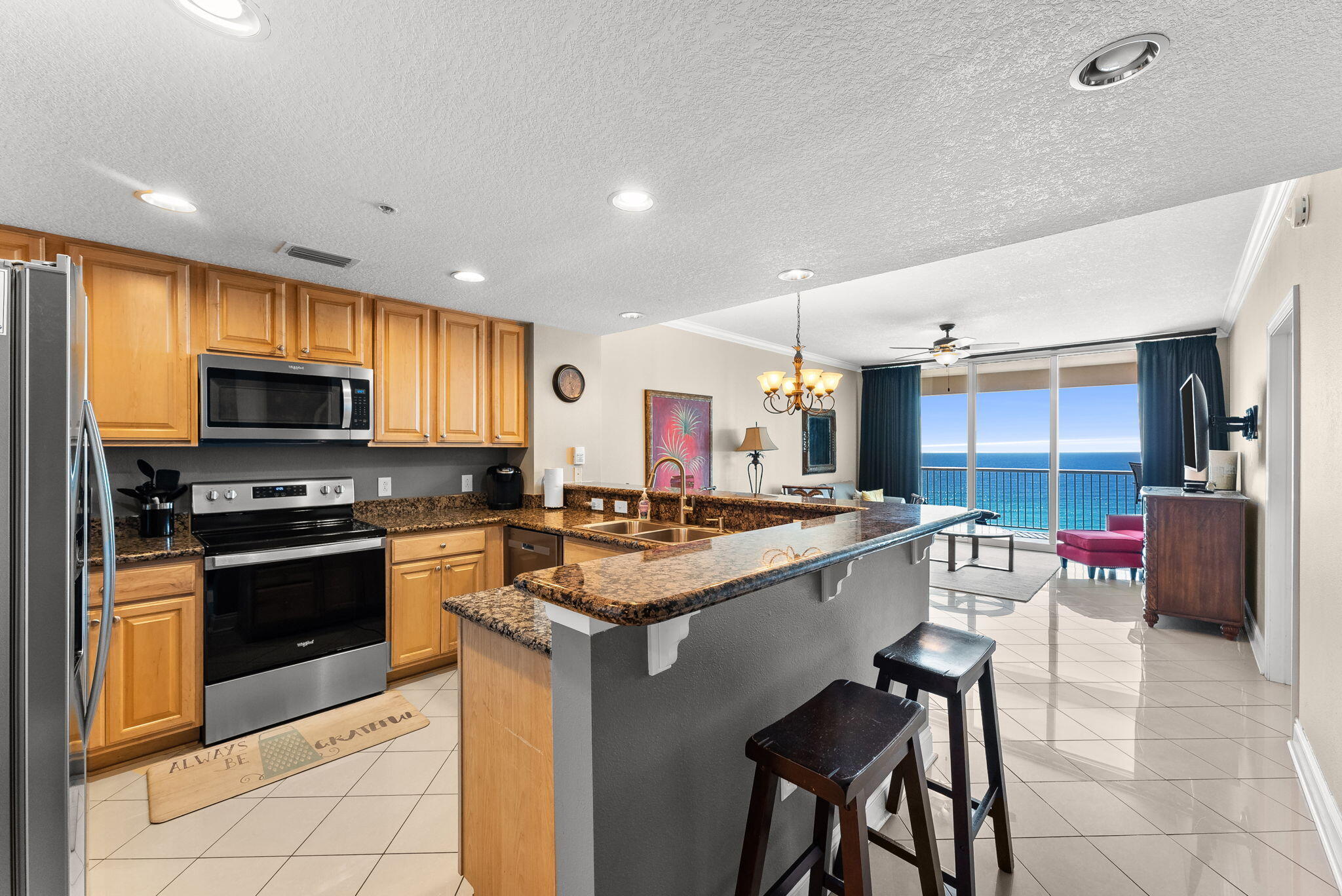 17281 Front Beach Road, Unit 502 Panama City Beach, FL 32413 - Photo 9 of 41 Kitchen with a View