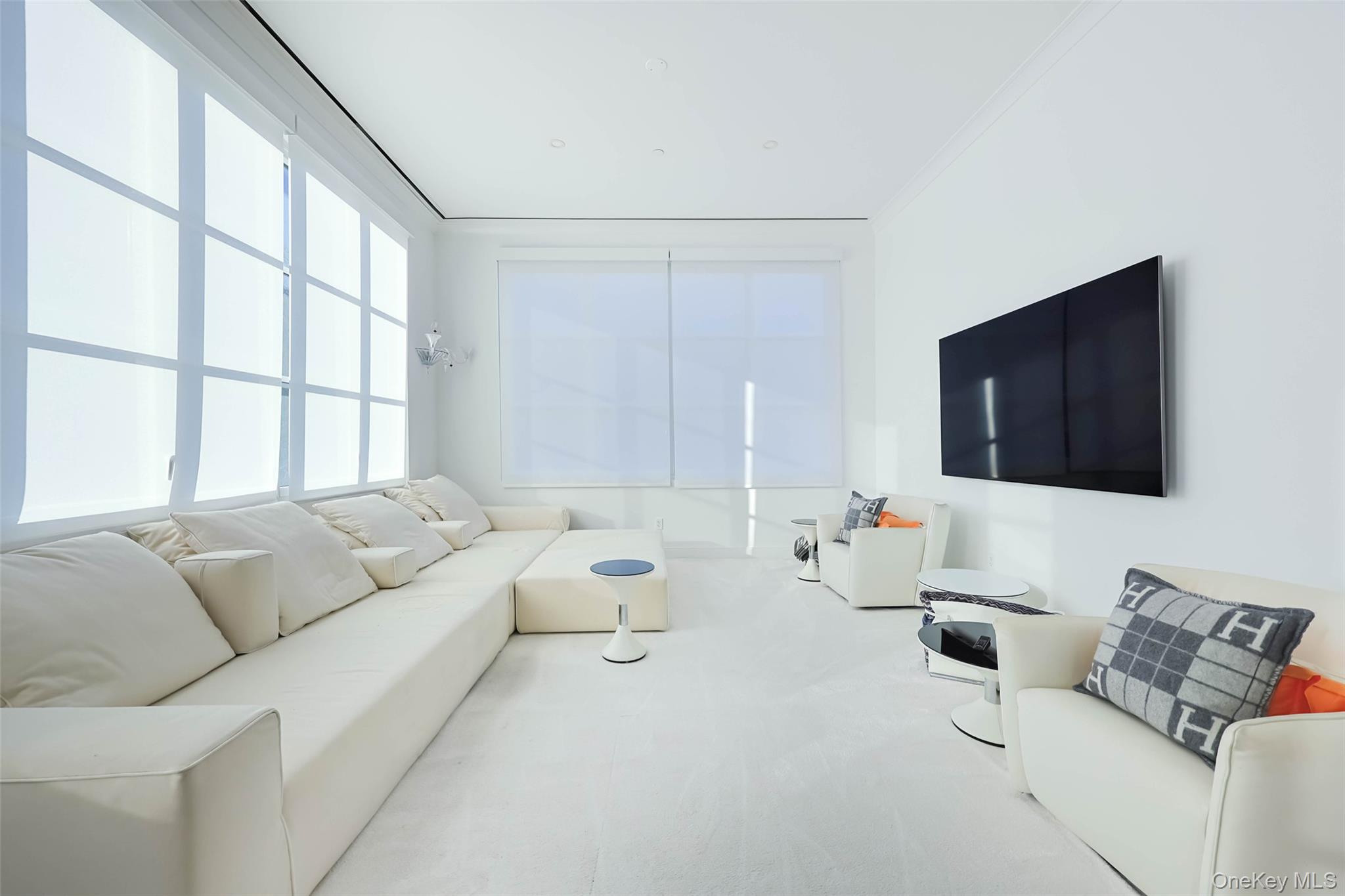 100 Garvies Point Road, Unit 1024 Glen Cove, NY 11542 - Photo 24 of 41 a living room with furniture and a flat screen tv