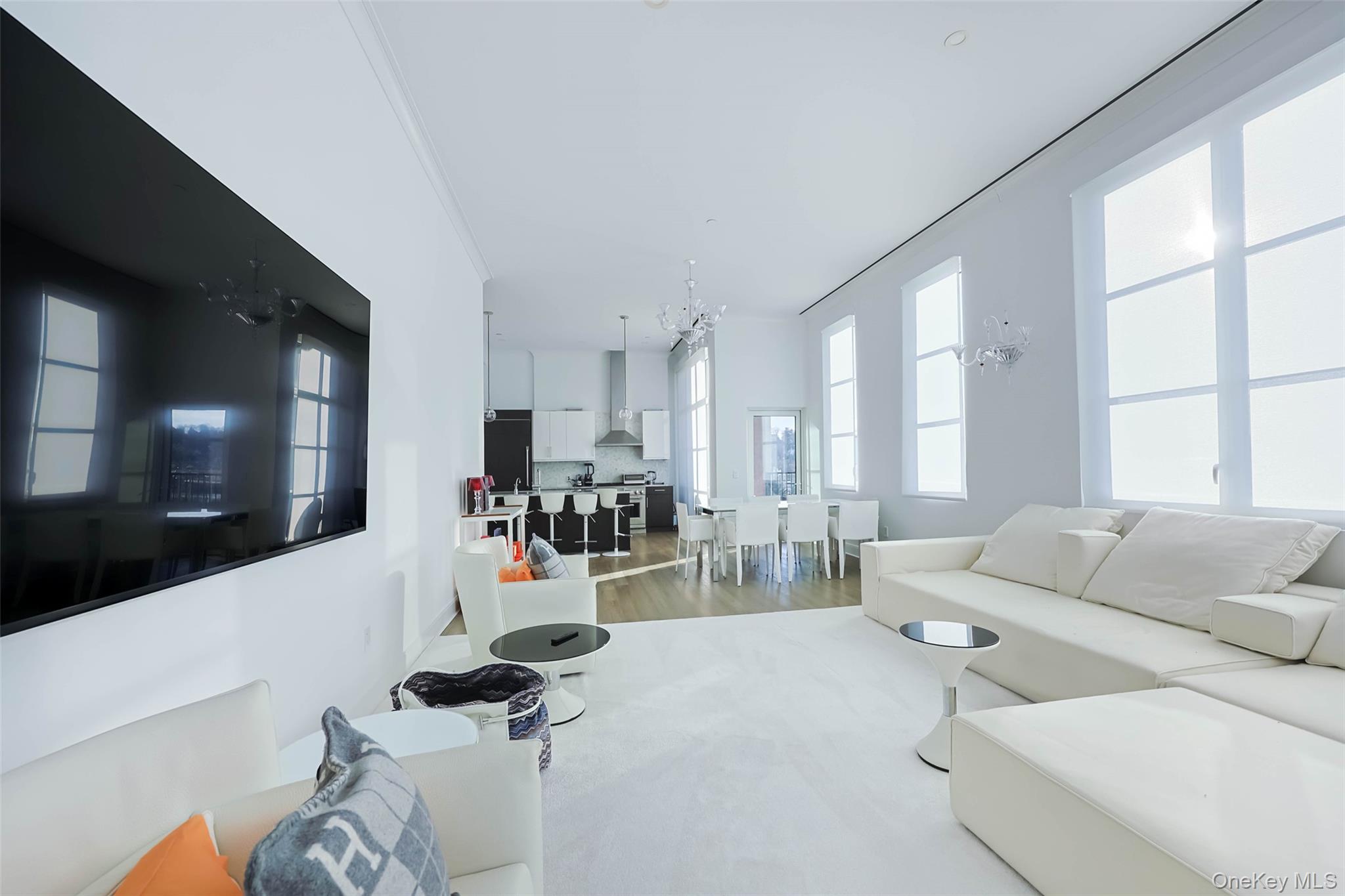 100 Garvies Point Road, Unit 1024 Glen Cove, NY 11542 - Photo 25 of 41 a living room with furniture and a flat screen tv