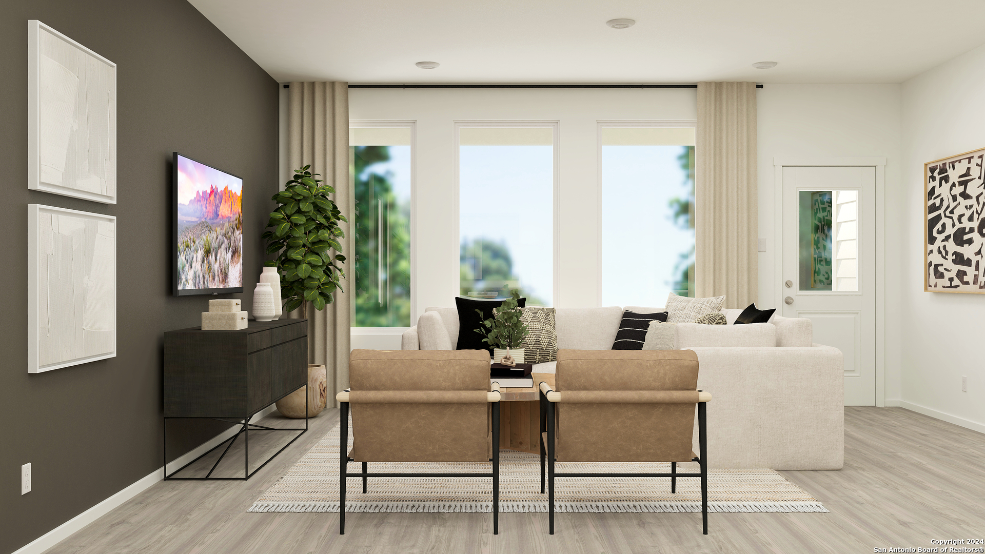 7135 Sapphire Ridge San Antonio, TX 78263 - Photo 25 of 33 a living room with furniture and a potted plant
