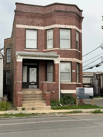 front view of a brick house