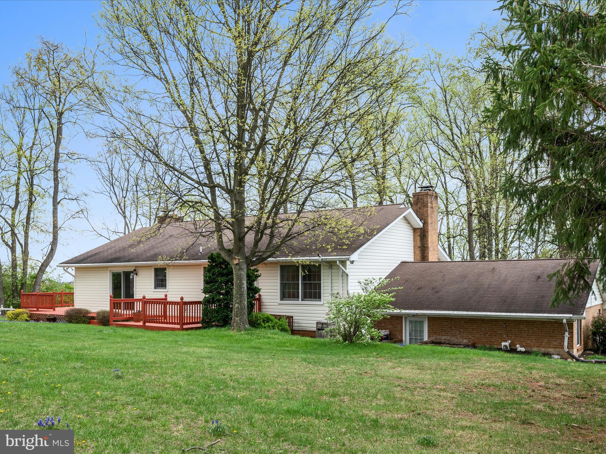 209 Sterrett Lane Winchester, VA 22603 - Photo 42 of 52 a front view of a house with a garden and trees