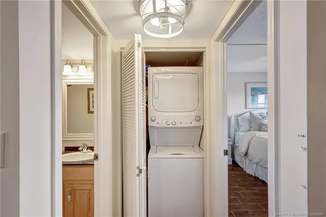 a room with a washer and dryer