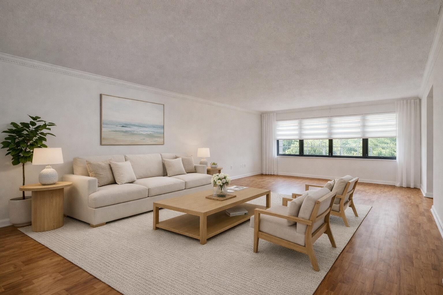 2018 Southwest 29th Court, Unit 6B2 Delray Beach, FL 33445 - Photo 17 of 28 Virtually Staged Living Room