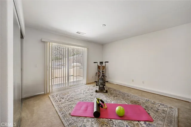 a view of a terrace with mountain