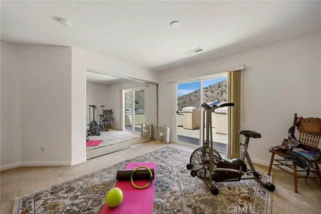 a view of a balcony with an outdoor space