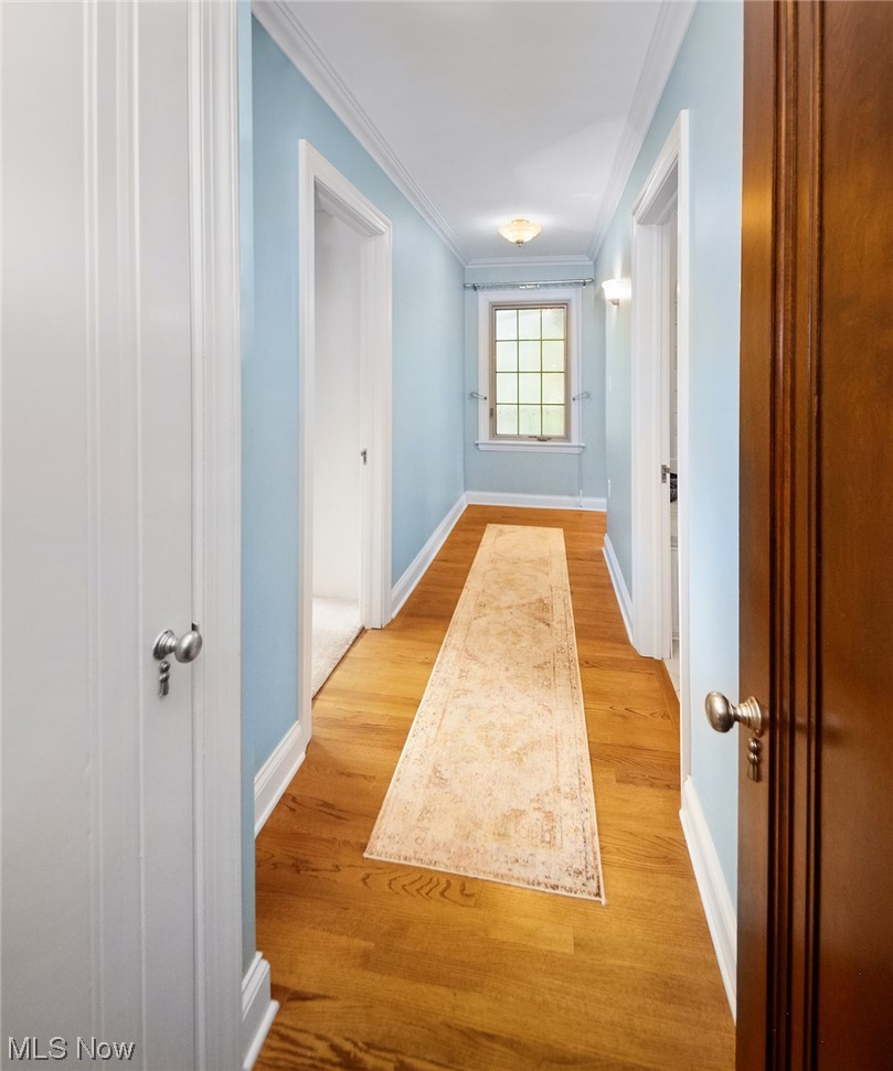 681 Merriman Road Akron, OH 44303 - Photo 17 of 43 This hallway leads to the owner's ensuite, complete with a large walk-in closet, spa-like bath, and a balcony. Notice the beautiful hardwood floors that are throughout this home.