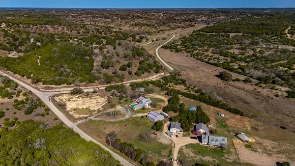 an aerial view of multiple house