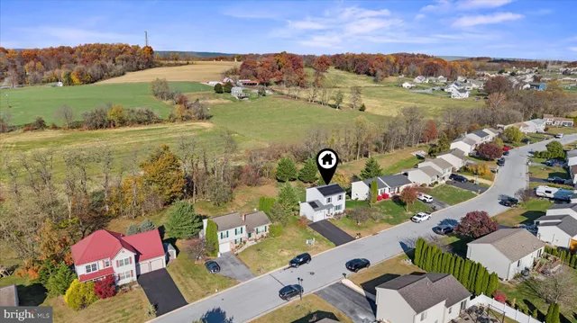 an aerial view of multiple house