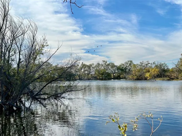 a view of a lake with houses