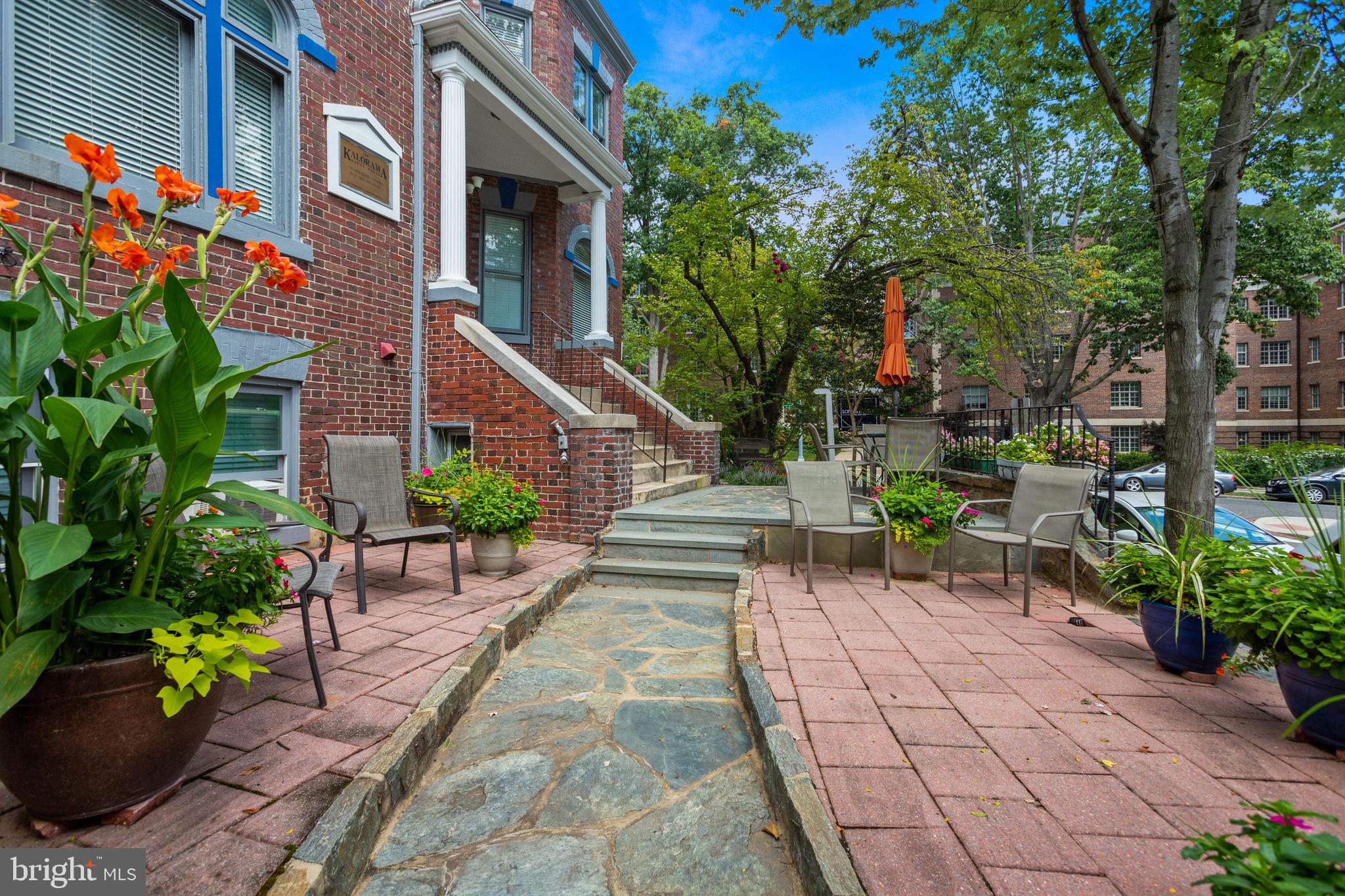 2850 27th Street Northwest Washington, DC 20008 - Photo 3 of 32 Spacious Front Patio with Stone Walkway