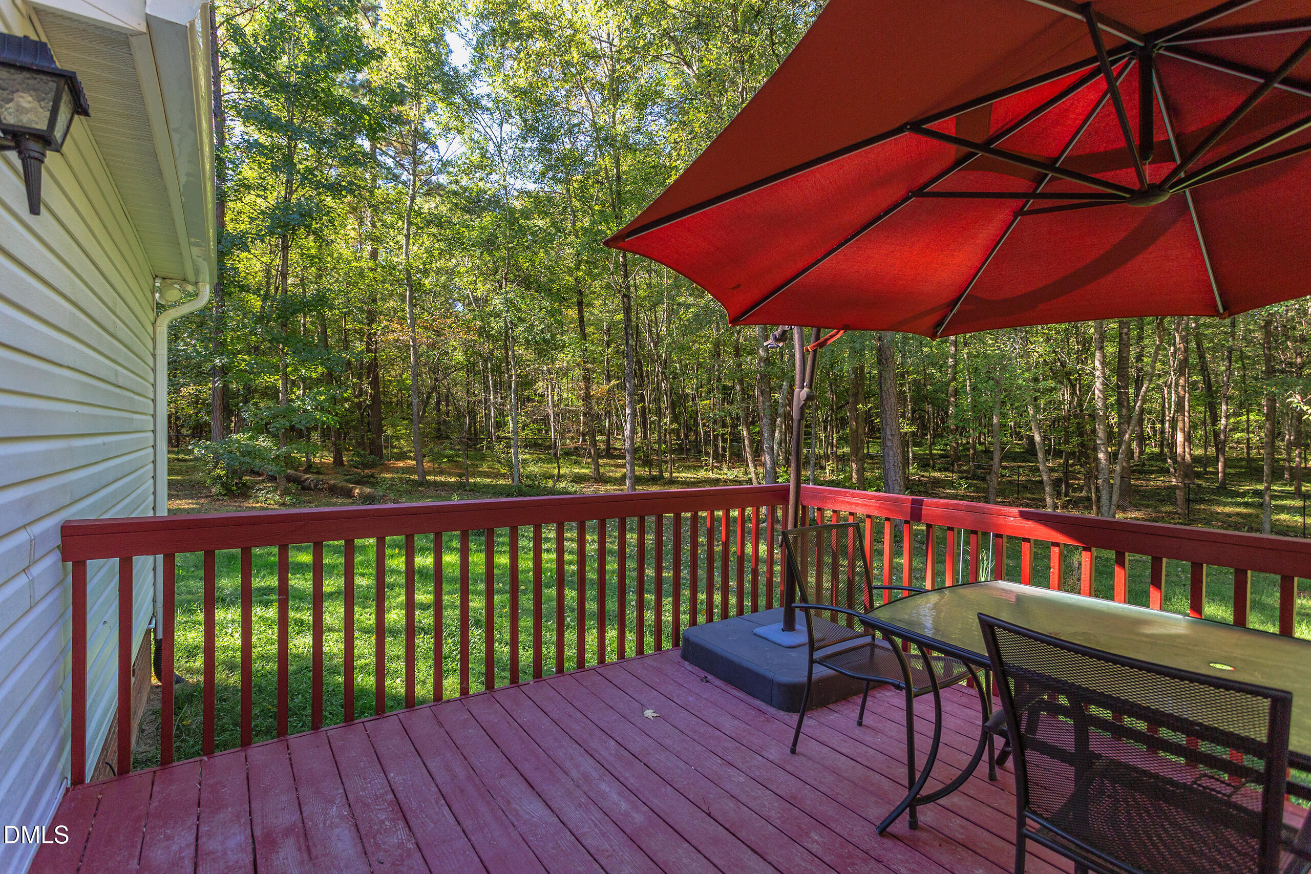 2120 New Sharon Church Road Hillsborough, NC 27278 - Photo 33 of 51 a view of a wooden deck with furniture