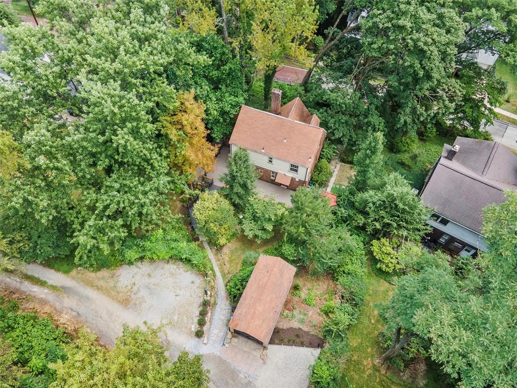 21 Bryn Mawr Road Pittsburgh, PA 15221 - Photo 36 of 42 an aerial view of a house with a yard and outdoor seating