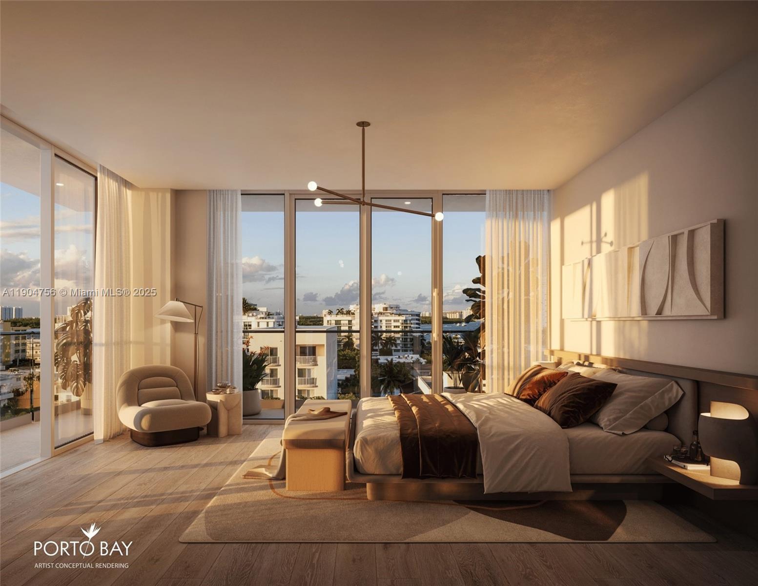 1130 100th Street, Unit PHA Bay Harbor Islands, FL 33154 - Photo 7 of 13 a living room with furniture and large windows