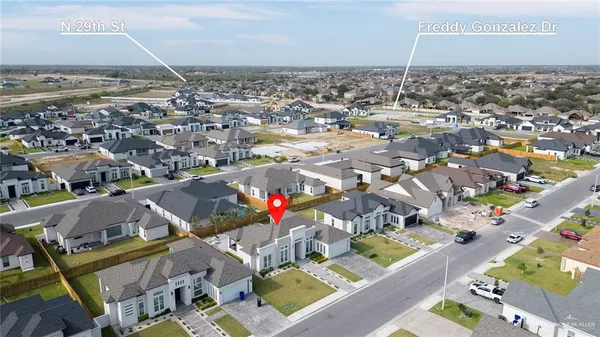 a bird view of a house
