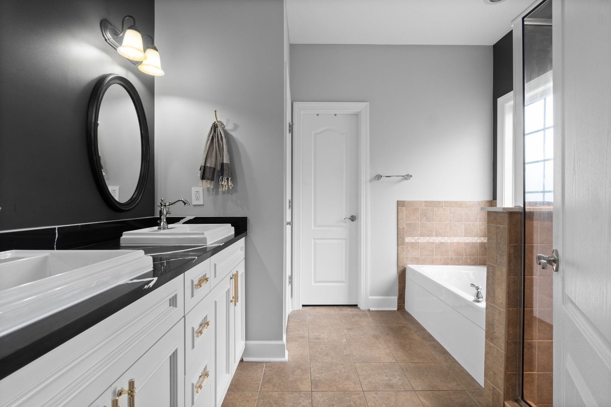 3544 Drake Road Adams, TN 37010 - Photo 24 of 39 a bathroom with a double vanity sink and a mirror