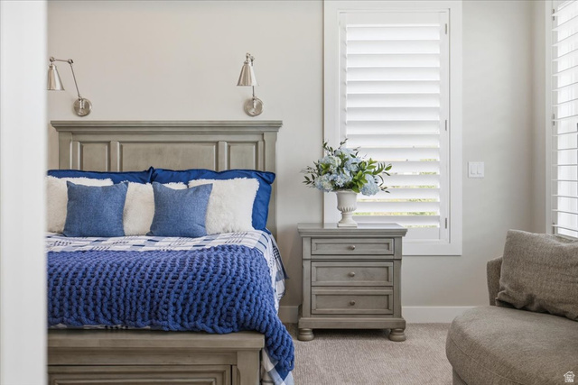 21 Pier Place Tooele, UT 84074 - Photo 80 of 112 Distressed gray wood-finish headboard and nightstand