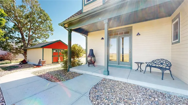 a house view with a outdoor space