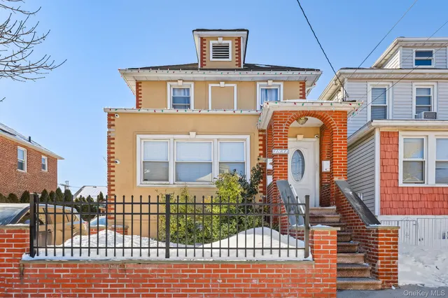 a front view of a house